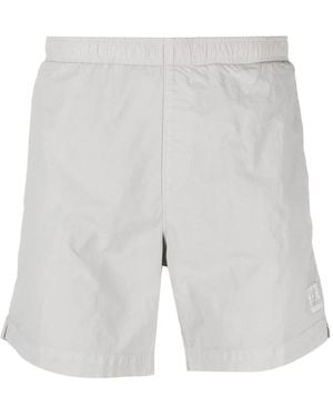 C.P. Company Bermudas con cintura elástica y logo - Gris