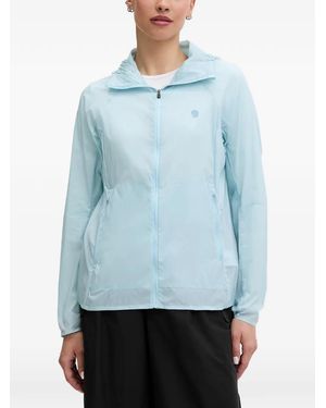 Fjallraven Keb Lätt Logo-Motif Hooded Jacket - Blue