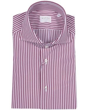 Xacus Active Button-Down Striped Shirt - Purple