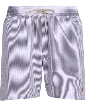 Polo Ralph Lauren Striped-Design Swim Shorts - Blue
