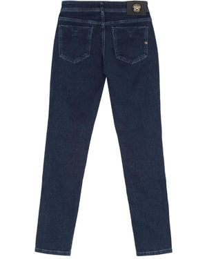Versace Jeans Couture Baroque-Motif Jeans - Blue