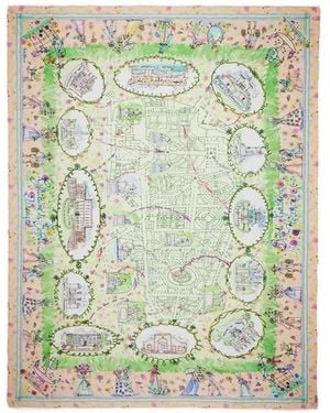 Faliero Sarti X Paolo Fiumi Giardino Boboli Scarf - Green