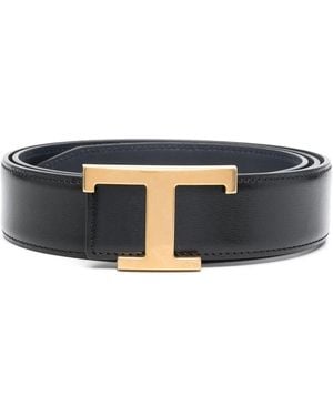 Tod's Timeless Reversible T Belt Accessories - Blue