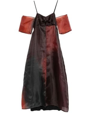 Collection Privée Vestido Con Hombros Descubiertos - Rojo