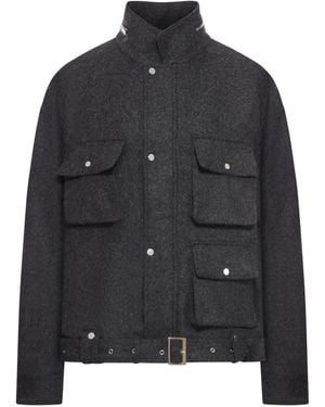 Niccolò Pasqualetti Wool Belted Jacket - Black