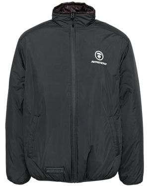 Aape By A Bathing Ape Aapenow Moonface Logo Zip-Up Jacket - Black