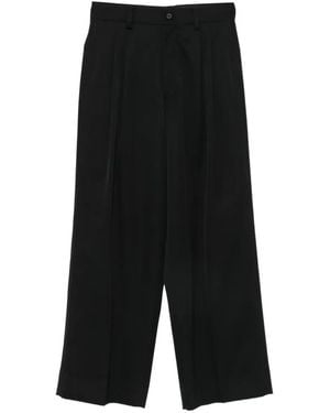 Ssstein Pleated Wide-Leg Pants - Black