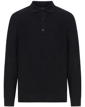 Tom Ford Polo À Col Boutonné - Blue