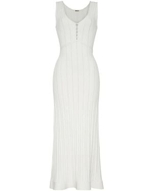 Adam Lippes Mysa Knitted Maxi Dress - White