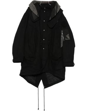 JiyongKim X Alpha Industries Sun-bleached Hooded Parka - ブラック