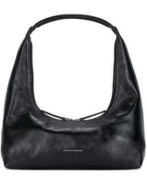 Marge Sherwood Zippered Leather Shoulder Bag - Black
