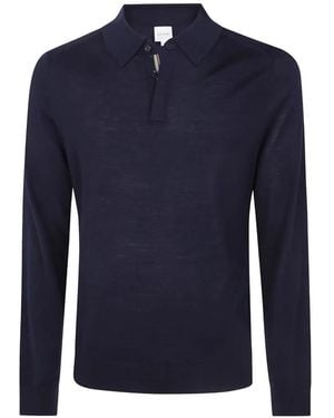 Paul Smith Merino-Wool Polo Shirt - Blue
