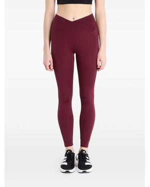 adidas 3-Stripes Cross-Waist Leggings - Red