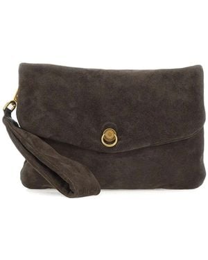 Gianni Chiarini Suede Clutch Bag - Brown