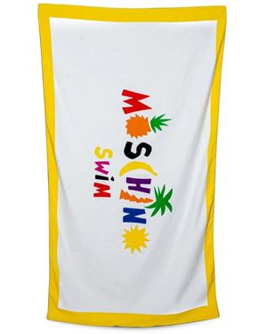 Moschino Graphic-Print Beach Towel - Black