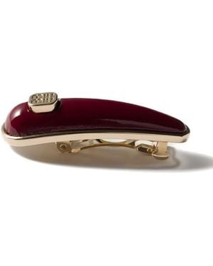 Miu Miu Haarspange Mit Logo - Braun