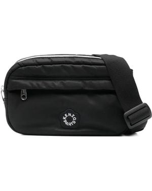 KENZO Logo Strap Shoulder Bag - Black