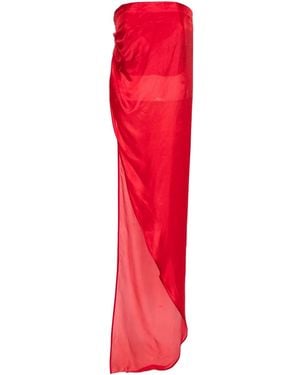 Rick Owens Strapless Long Top - Red