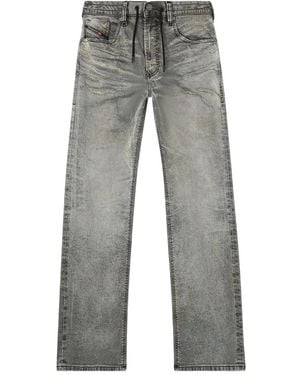 DIESEL Faded Straight-Leg Jeans - Grey