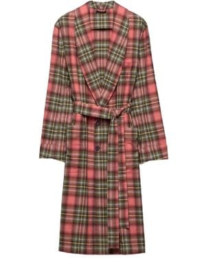 Prada Einreihiger Mantel - Rot
