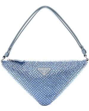 Prada Triangle Shoulder Bag - Blue