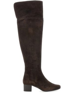 CAREL PARIS Brigitte Suede Knee-High Boots - Black