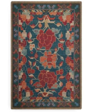Pierre Louis Mascia Pancake Geometric Floral-Print Scarf - Grey