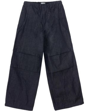 Jil Sander Elasticated Denim Trousers - Blue