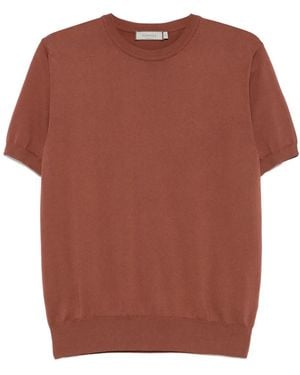 Canali コットン Tシャツ - ブラウン