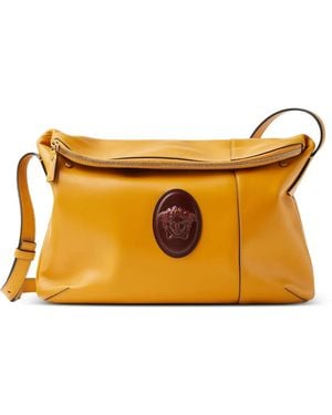 Versace Lou Nappa Shoulder Bag - Orange