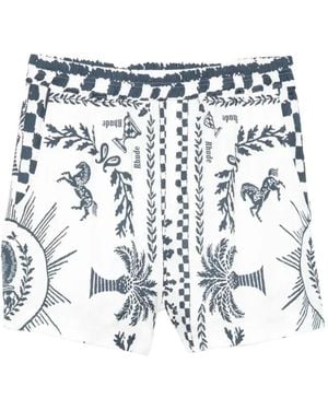 Rhude Graphic-Print Shorts - White