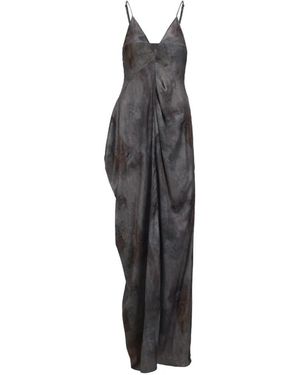 Elwood Ombré Draped Asymmetrical Maxi Dress - White