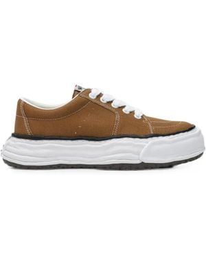 Maison Mihara Yasuhiro Eric Og Contrast-Stitching Chunky-Sole Trainers - White