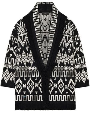 Alanui Cardigan de mezcla de lana de Jungle Beat - Negro