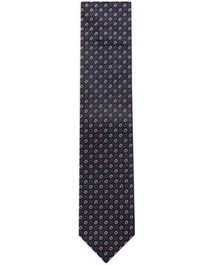 Corneliani Floral-Pattern Tie - Blue