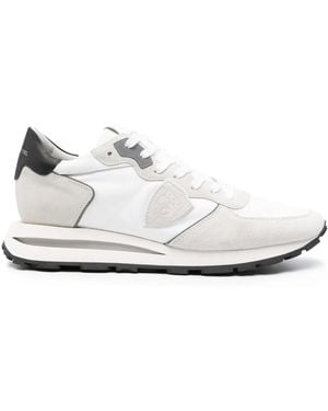 Philippe Model Paneled Lace-Up Sneakers - White