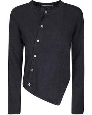 Comme des Garçons Asymmetric Button-Up Sweater - Blue