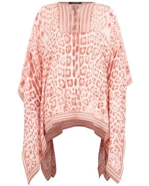 Roberto Cavalli Caftan À Motif Léopard - Rose
