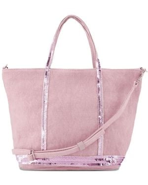 Vanessa Bruno Borsa Tote Cabas Piccola Con Paillettes - Rosa