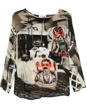 The Artistylist Printed Blouse - Black