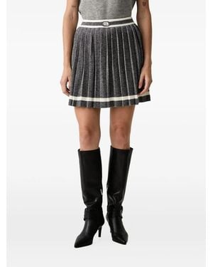 Silvian Heach Pleated Midi Skirt - Black