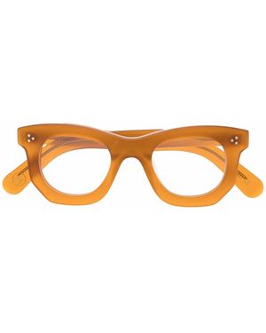 Lesca Lunettes De Vue Ogre À Monture Géométrique - Orange