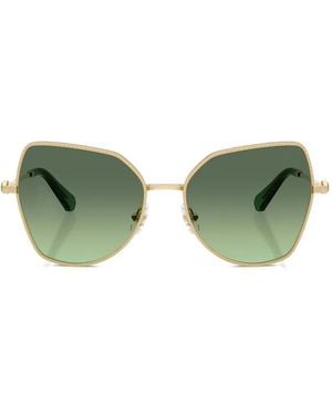 Swarovski Gafas De Sol Con Montura Geométrica - Verde