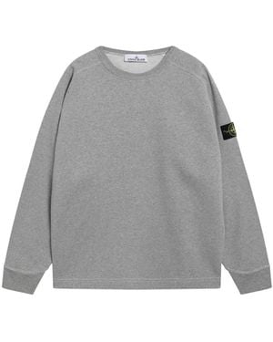 Stone Island Melange Crew-Neck Sweatshirt - Grey