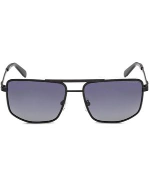Guess Double-Bridge Square-Frame Sunglasses - Blue