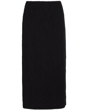 Vince Crinkled-Finish Midi Skirt - Black