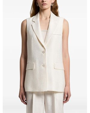Peserico Gilet À Col Montant - White