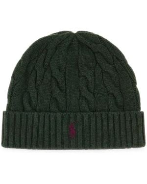 Polo Ralph Lauren Cable-Knit Beanie Hat - Green