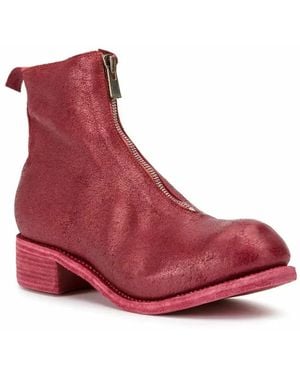Guidi Zip-Up Boots - Red