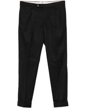 GTA Pantalon À Plis Marqués Et Ourlets À Revers Luca - Black